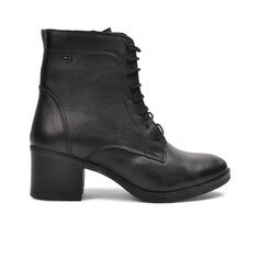 Черные женские ботинки из натуральной кожи на шнуровке 92159-1 Ayakmod