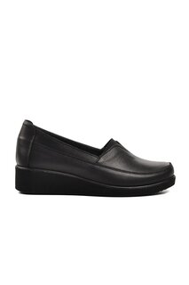 Черные женские классические туфли из натуральной кожи 25825-1 Ayakmod