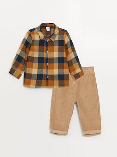 Рубашка и брюки для мальчика с клетчатым узором, 2 шт. LCW baby