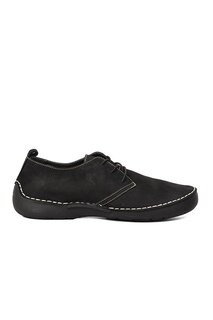 Черные женские кроссовки из кожи нубука на шнуровке 44184 Ayakmod