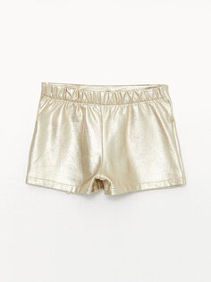 Базовая юбка-шорты для маленьких девочек с эластичной резинкой на талии LCW baby, золото