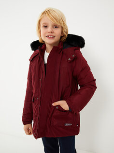 Базовое пальто с капюшоном для мальчика SOUTHBLUE, бургундия