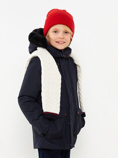 Базовое пальто с капюшоном для мальчика SOUTHBLUE, темно-синий