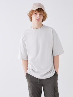 Мужская футболка Oversize с круглым вырезом и коротким рукавом XSIDE, светло-серый