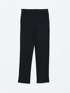 Женские однотонные спортивные штаны с эластичной резинкой на талии LCWAIKIKI Classic, новый черный