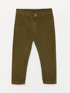 Базовые бархатные брюки для маленьких мальчиков LCW ECO, зеленый