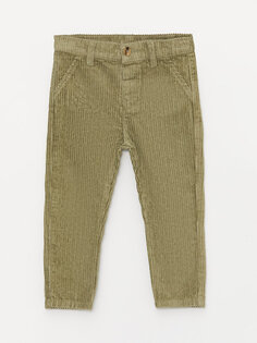 Базовые бархатные брюки для маленьких мальчиков LCW ECO, светло-зеленый