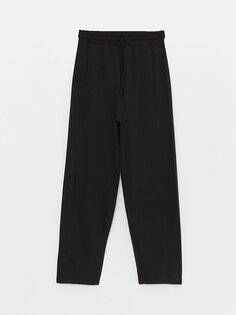 Женские однотонные спортивные штаны с эластичной резинкой на талии LCWAIKIKI Classic, новый черный