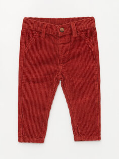 Базовые бархатные брюки для маленьких мальчиков LCW ECO, красный