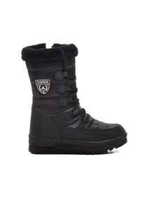 Черные зимние ботинки Yuja-F для девочек с мехом внутри Walkway