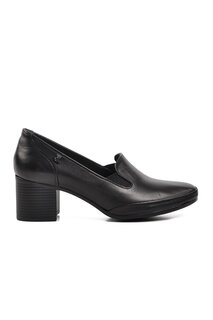 Черные кожаные женские классические туфли на каблуке 1911902K Venüs Venus