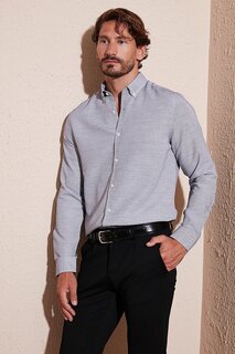 Рубашка приталенного кроя из смеси хлопка с длинными рукавами CF23S7494 Buratti, черный