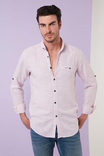 Рубашка приталенного кроя с длинным рукавом из 100 % хлопка CF21S111498 Buratti, розовый