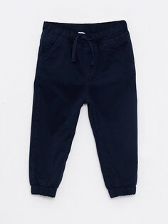 Базовые брюки для маленьких мальчиков с эластичной резинкой на талии LCW baby, темно-синий