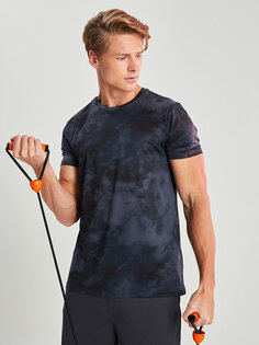 Мужская футболка для активного спорта с круглым вырезом и короткими рукавами с рисунком LCW Active