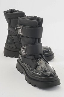 Черные лакированные кожаные анатомические повседневные ботинки для девочек MİNİPİCCO Minipicco
