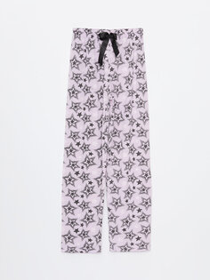 Женские пижамные штаны с эластичной резинкой на талии SUDE, сиреневый принт