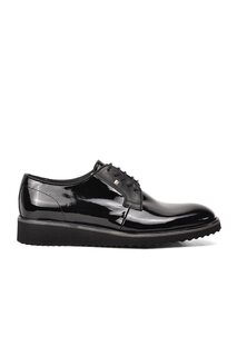 Черные мужские классические туфли из лакированной кожи из натуральной кожи 6510 Fosco