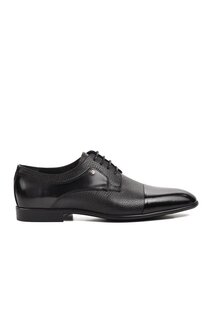 Черные мужские классические туфли из натуральной кожи Floater 1071 Ayakmod