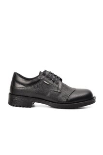 Черные мужские классические туфли из натуральной кожи на шнуровке 7520 Fosco