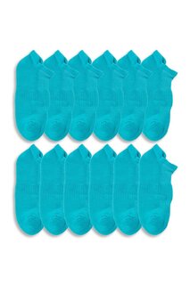 Женские пинетки с клеткой для полотенец, 12 предметов, носки, бирюзовые Cozzy Socks