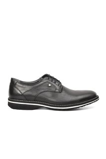 Черные мужские классические туфли из натуральной кожи 8071 Fosco