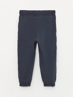 Базовые брюки-джоггеры для маленьких мальчиков с эластичной резинкой на талии LCW baby, светло-темно-синий