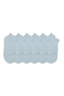 Женские пинетки с клеткой для полотенец, 6 предметов, носки светло-голубого цвета Cozzy Socks