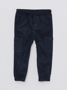Базовые брюки-джоггеры для маленьких мальчиков с эластичной резинкой на талии LCW baby, темно-синий