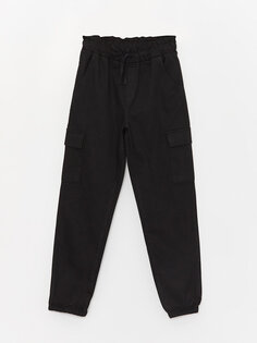 Базовые брюки-карго для девочек с эластичной резинкой на талии LCW Kids