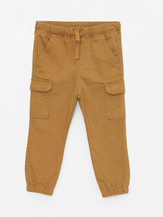 Базовые брюки-джоггеры для маленьких мальчиков с эластичной резинкой на талии LCW baby, светло-коричневый