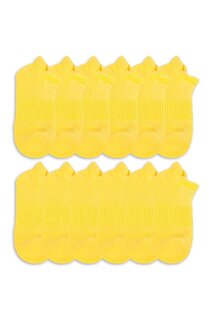 Женские пинетки с клеткой для полотенец, 12 предметов, носки, желтые Cozzy Socks