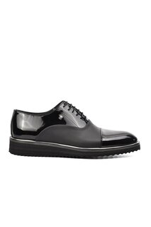 Черные мужские классические туфли из лакированной кожи из натуральной кожи 1566 Fosco