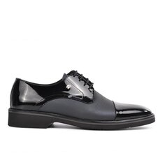 Черные мужские классические туфли из лакированной кожи из натуральной кожи 2583 Fosco