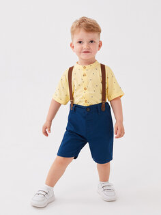 Базовые габардиновые шорты и брюки для маленьких мальчиков, подтяжки LCW baby