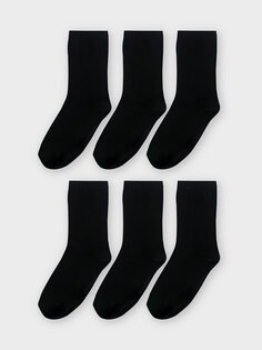 Черные носки на плоской подошве для девочек, 6 предметов ÇORAP ÇEKMECESİ