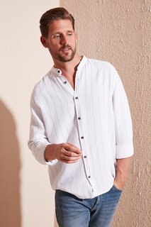 Рубашка стандартного кроя из 100% хлопка в полоску с полосатым воротником CF23S126828 Buratti, саксофон