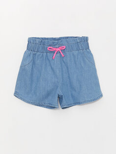Базовые джинсовые шорты для маленьких девочек с эластичной резинкой на талии LCW baby