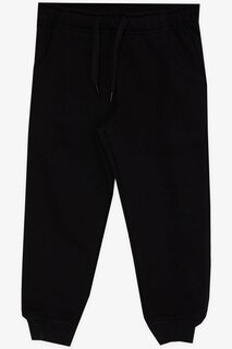 Черные спортивные штаны для мальчика с карманами, эластичным поясом и кружевными аксессуарами (1–4 года) Breeze