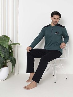 Мужской пижамный комплект с плечевым ремнем из хлопка, сезонный M70072269 ahengim, хаки