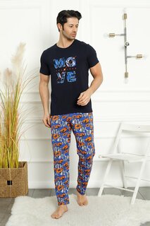 Мужской пижамный комплект с короткими рукавами ROCKHARD, темно-синий