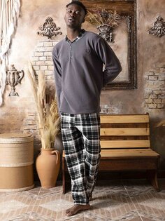 Мужской пижамный комплект стандартной формы SUDE, серый