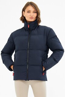 Женское надувное зимнее пальто с защитой от воды и ветра BDM-500 River Club, темно-синий