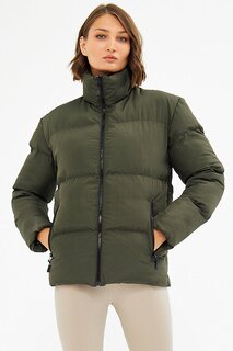 Женское надувное зимнее пальто с защитой от воды и ветра BDM-500 River Club, хаки