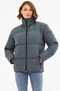 Женское надувное зимнее пальто с защитой от воды и ветра BDM-500 River Club, серый
