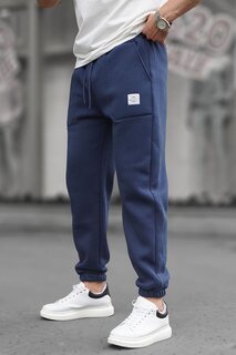 Темно-синие мужские базовые спортивные штаны с карманами 6522 MADMEXT