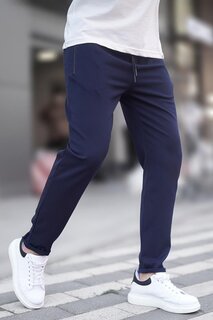 Темно-синие мужские брюки с молнией 6520 MADMEXT