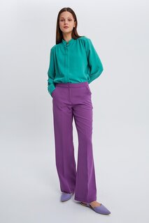 Темно-фиолетовые широкие брюки с карманами ALL DAY
