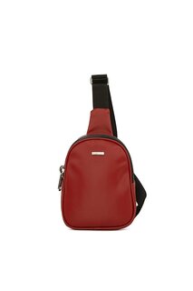 Толстая сумка через плечо с двойной молнией и мини-логотипом Bagmori, красный