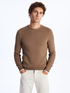 Мужской трикотажный свитер с круглым вырезом и длинными рукавами SOUTHBLUE, норка